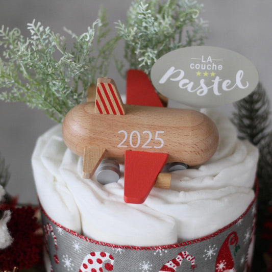 クリスマス限定/2025年ロゴ入りminijet1段ダイパーケーキ(おむつケーキ)