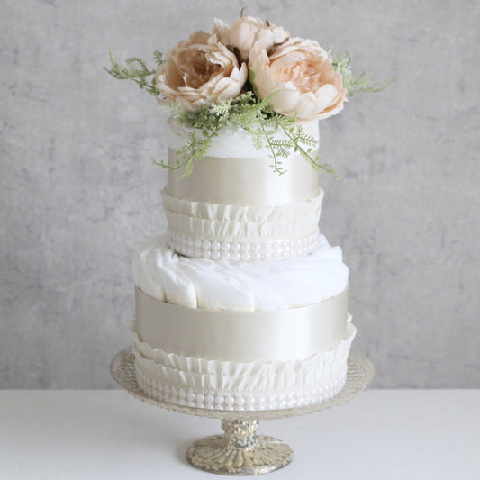 「Celia」フラワーオーガニックダイパーケーキ(おむつケーキ)