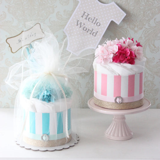 「Petit bebe」フラワーオーガニックダイパーケーキ(おむつケーキ)全2色