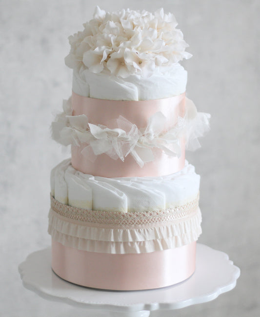 「AmuletteCROWN」クラウン付きオーガニックダイパーケーキ(おむつケーキ)