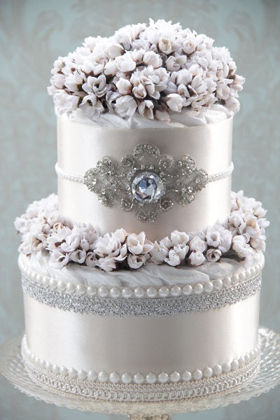 フラワーオーガニックダイパーケーキ おむつケーキ「DEGAS NO.2」(2段)の写真