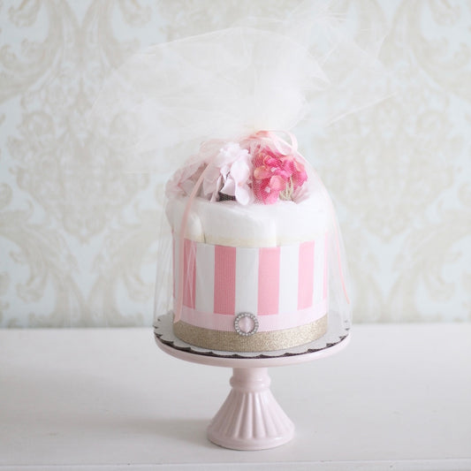 「Petit bebe」フラワーオーガニックダイパーケーキ(おむつケーキ)全2色