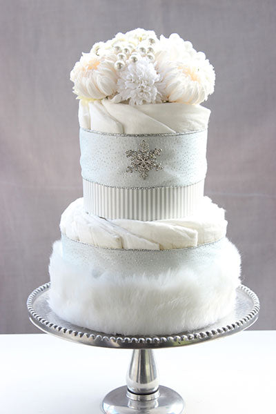 雪景色 ダイパーケーキ おむつケーキ