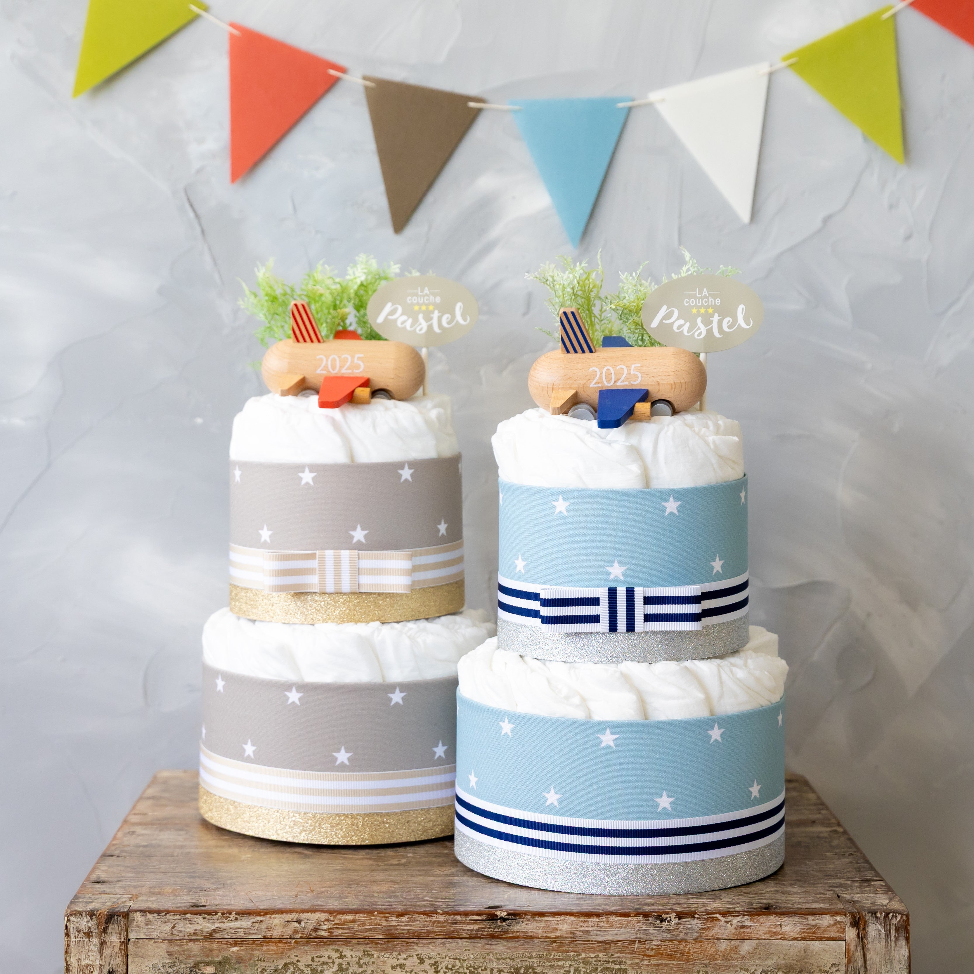 2025ロゴ入り「Kiko+」のmini jet付きオーガニックダイパーケーキ